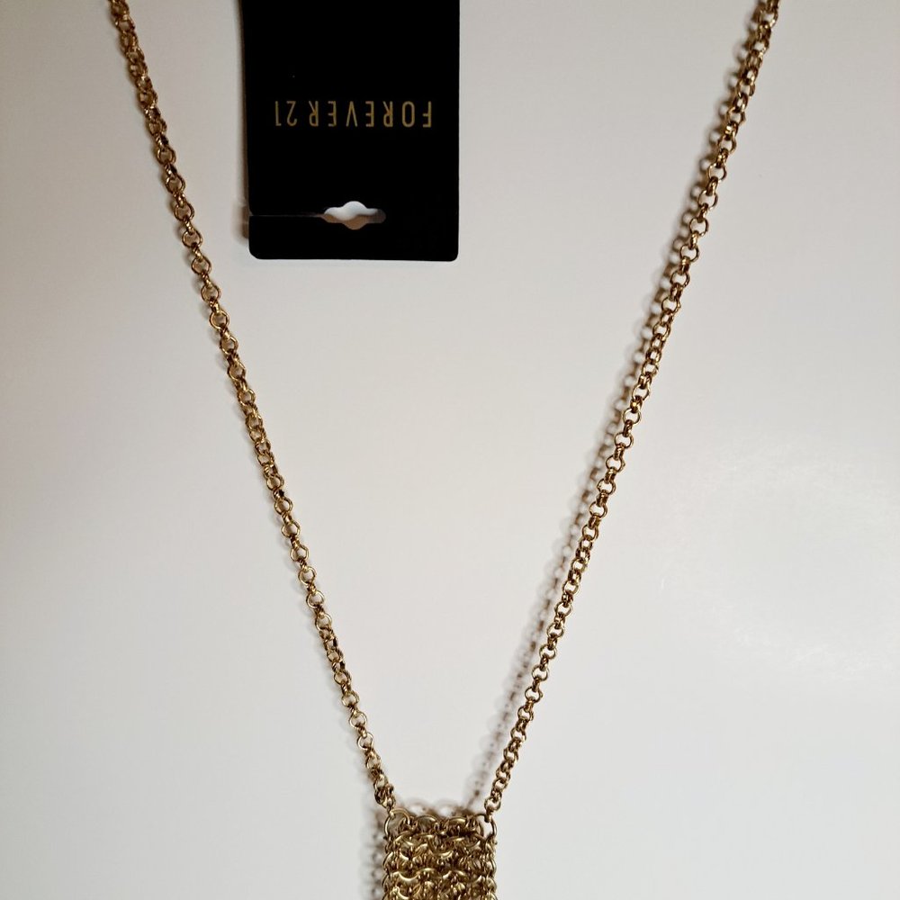 Forever 21 Golden Antic Boho Fringe Necklace - Picture 5 of 6
